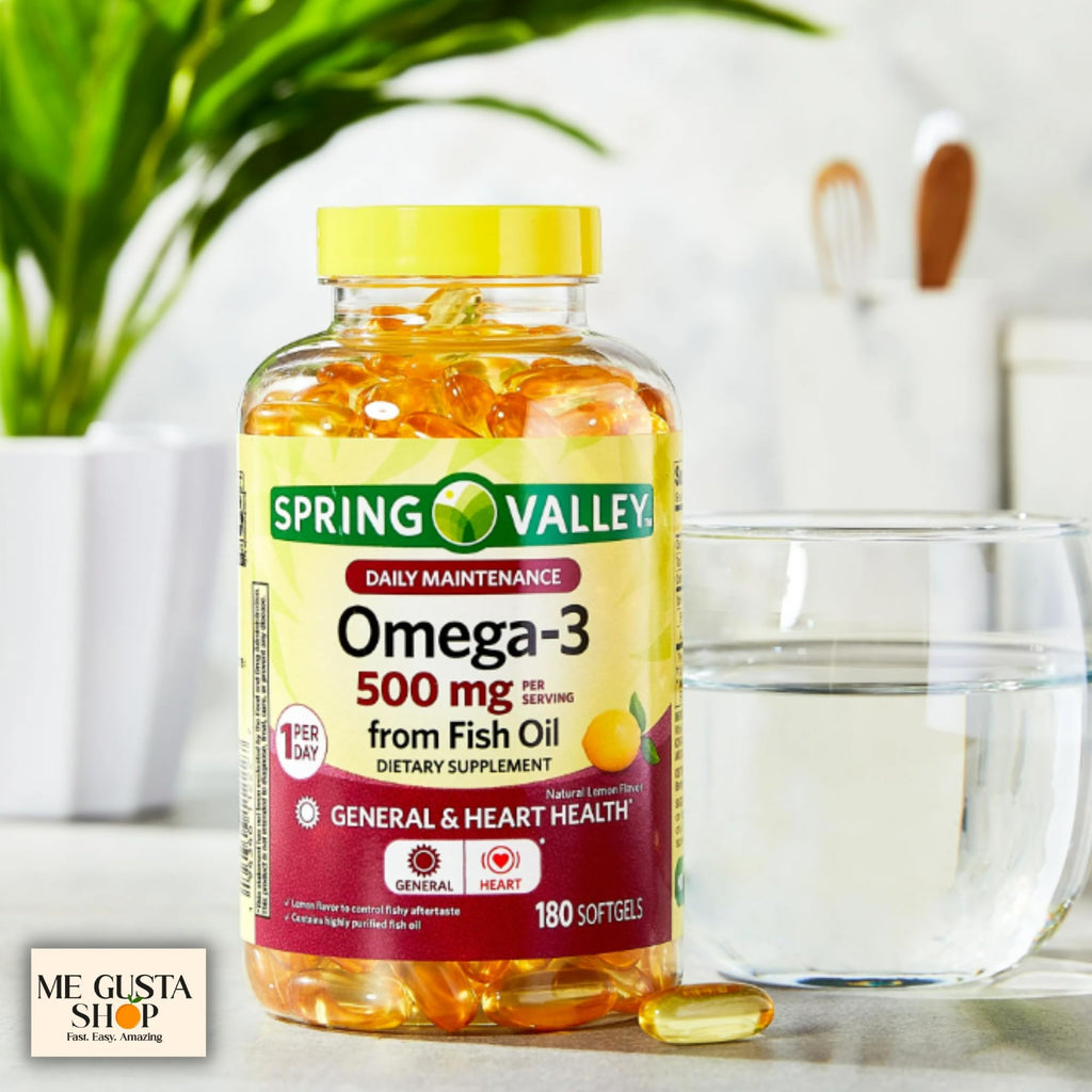 Omega 3 500mg 180 Softgels Fish Oil Dietary Supplements I14713