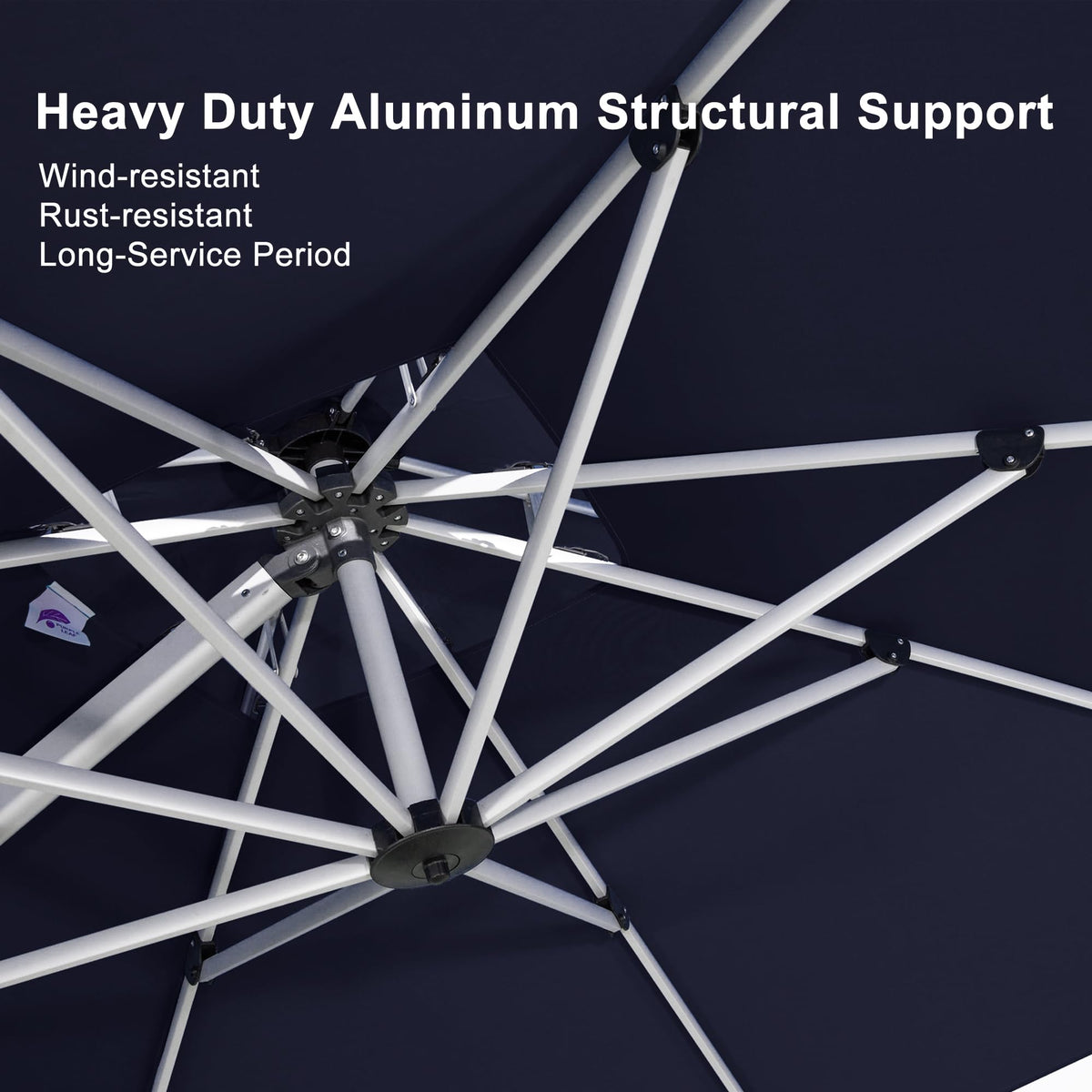 10 FT Navy Blue Cantilever Patio Umbrella U96208