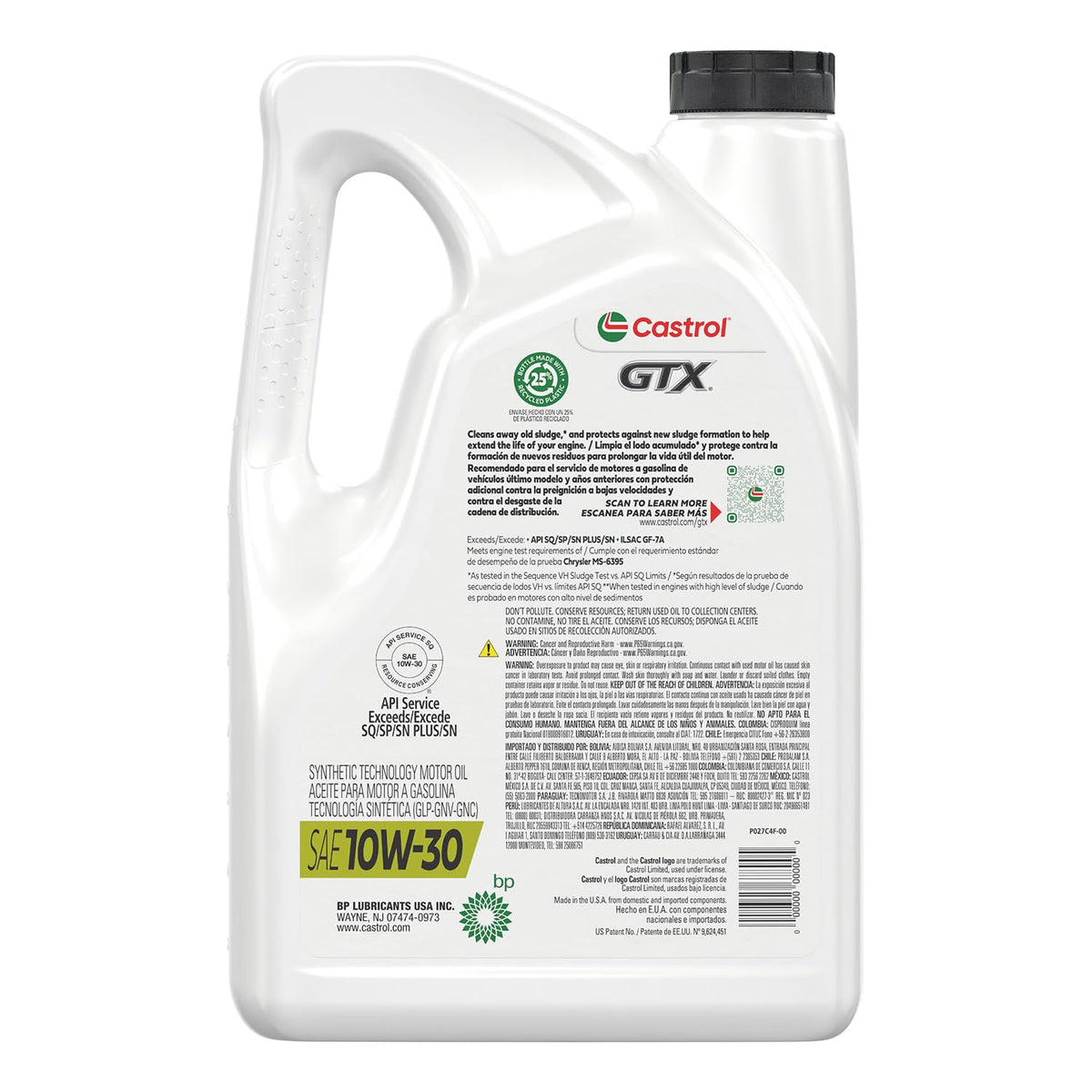 10W-30 Conventional Motor Oil, 5 Quarts S855