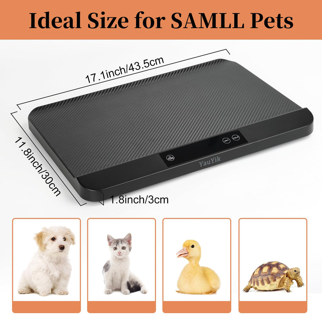 Digital Pet Scale with Non-Slip Mat, Up to 88lb, Black H510