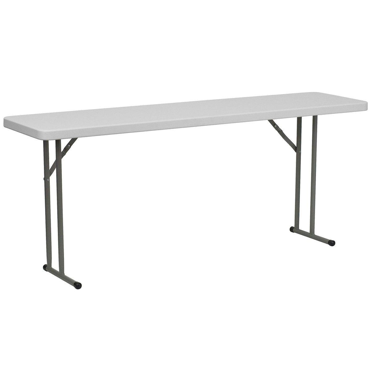 6 Pack 6-Foot Granite White Plastic Folding Training Table Q808655