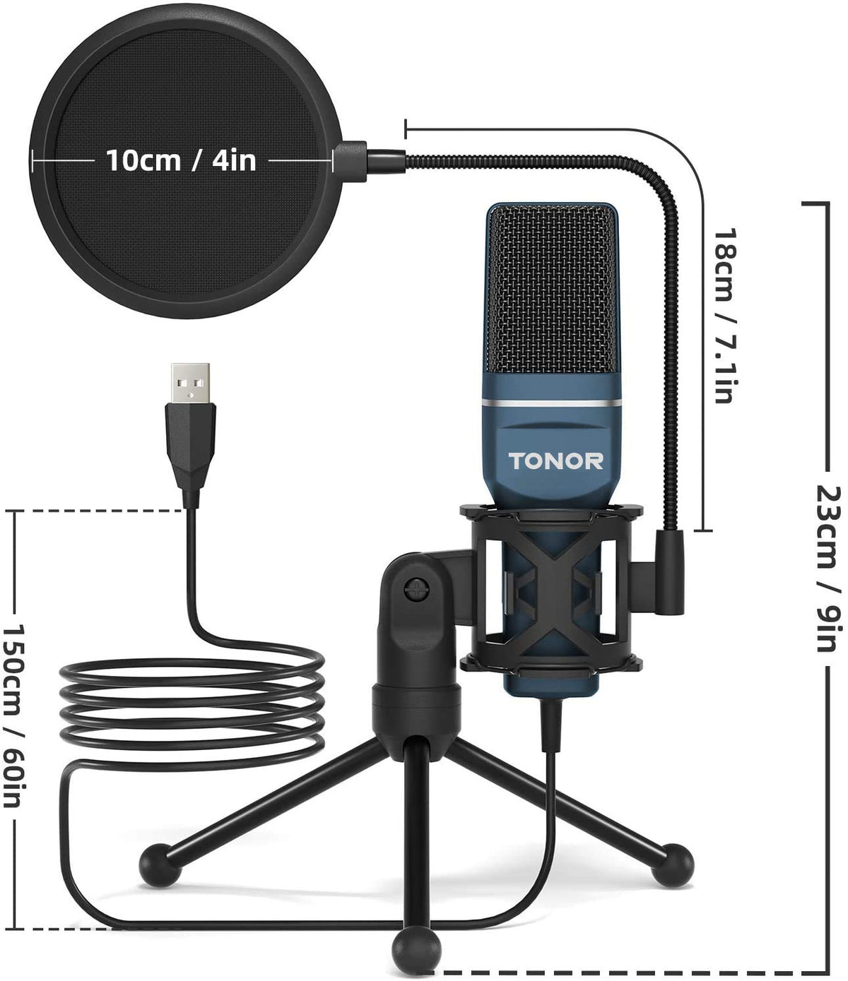 USB Microphone and Microphone Arm Stand M454810