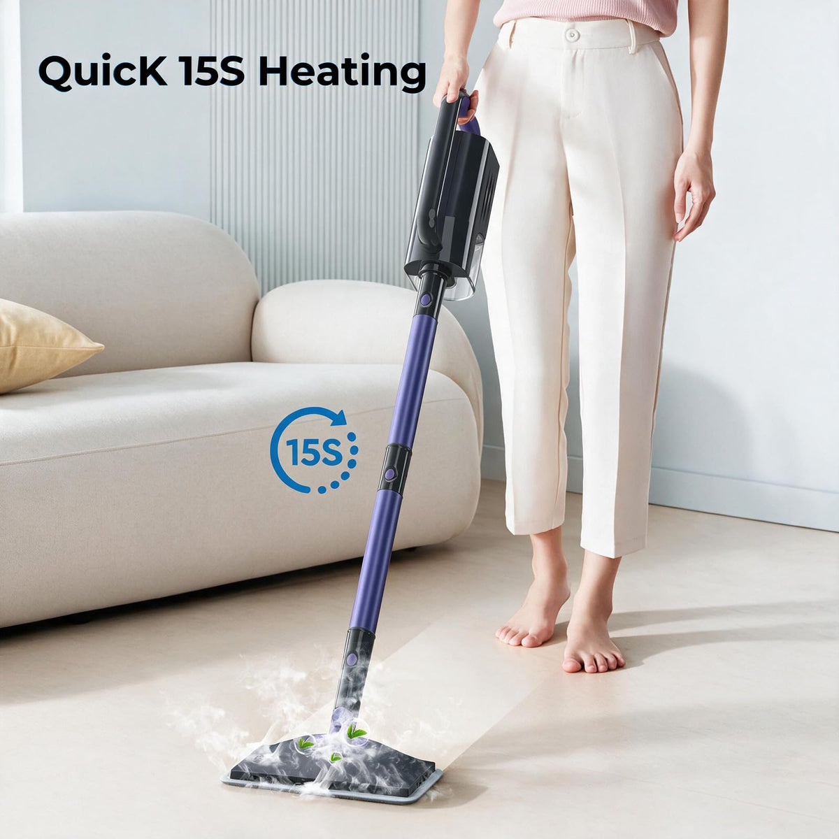 6-in-1 Lightweight Steam Mop with 23FT Cable N919
