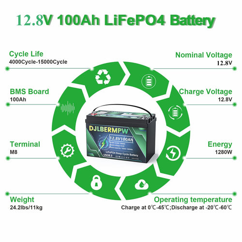 12V 100Ah LiFePO4 Lithium Battery S383710