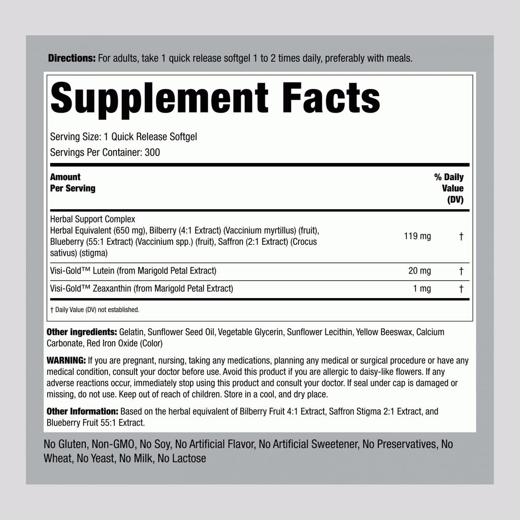 Eye Health Complex 300 Softgels G8150