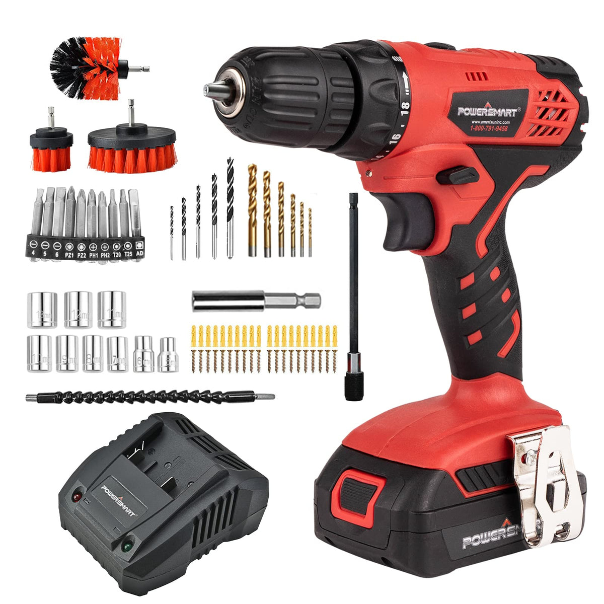 20V Cordless Drill Driver Set with Battery and Charger J998228