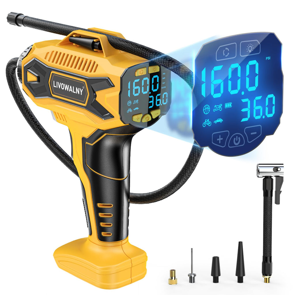 Cordless Portable Tire Inflator Air Compressor 160PSI Digital Pressure Gauge A898876