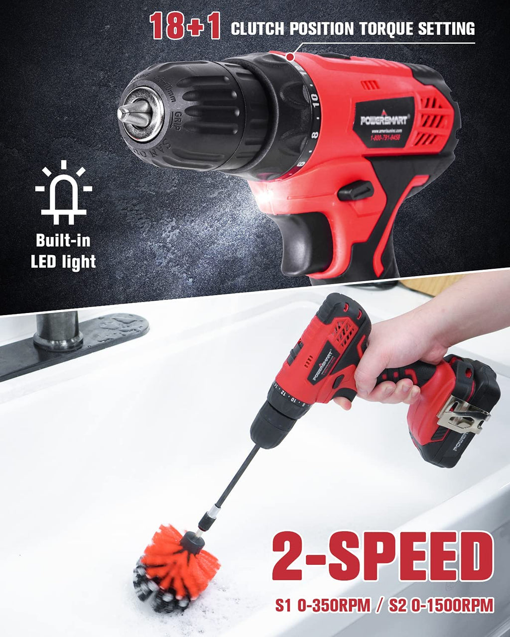 20V Cordless Drill Driver Set with Battery and Charger J998228