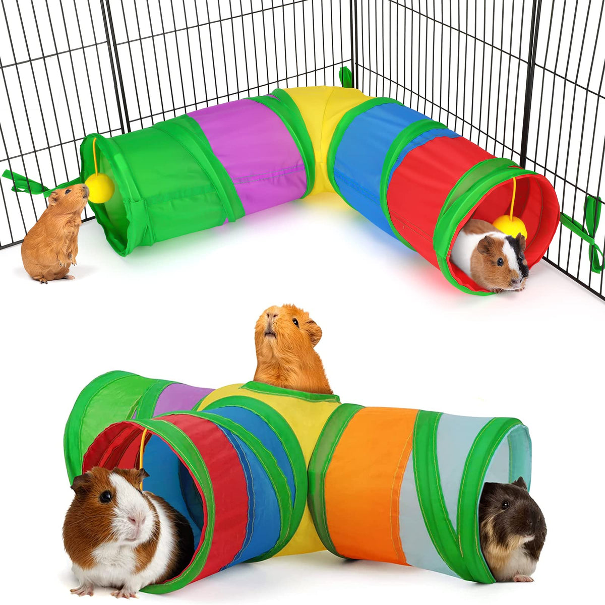 Guinea Pig Tunnels & Tubes Collapsible Small Animal Hideout T363429