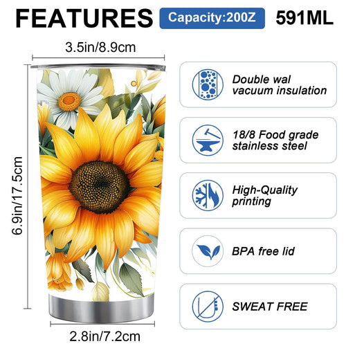 20 oz Sunflower Tumbler Cup Y955189
