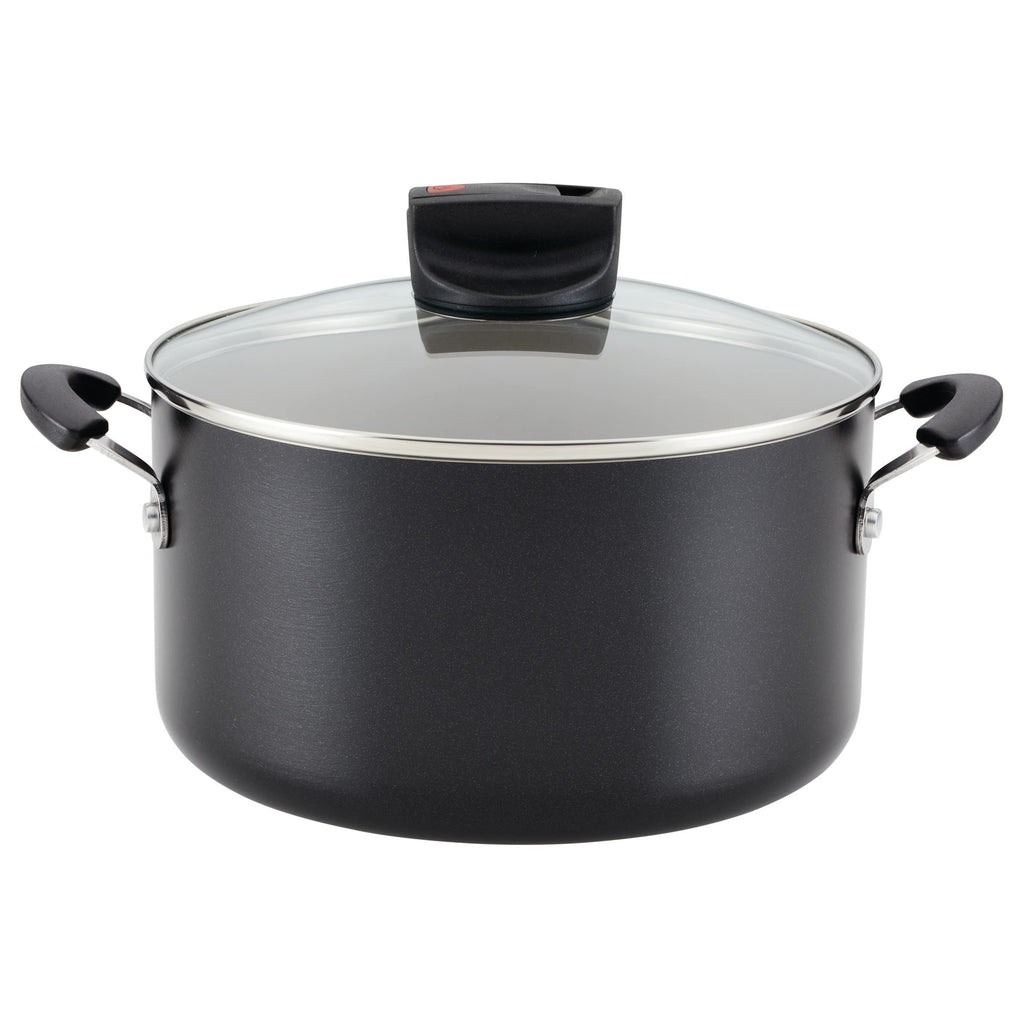 Nonstick Stock Pot with Lid, 6 Quart, Black D33835