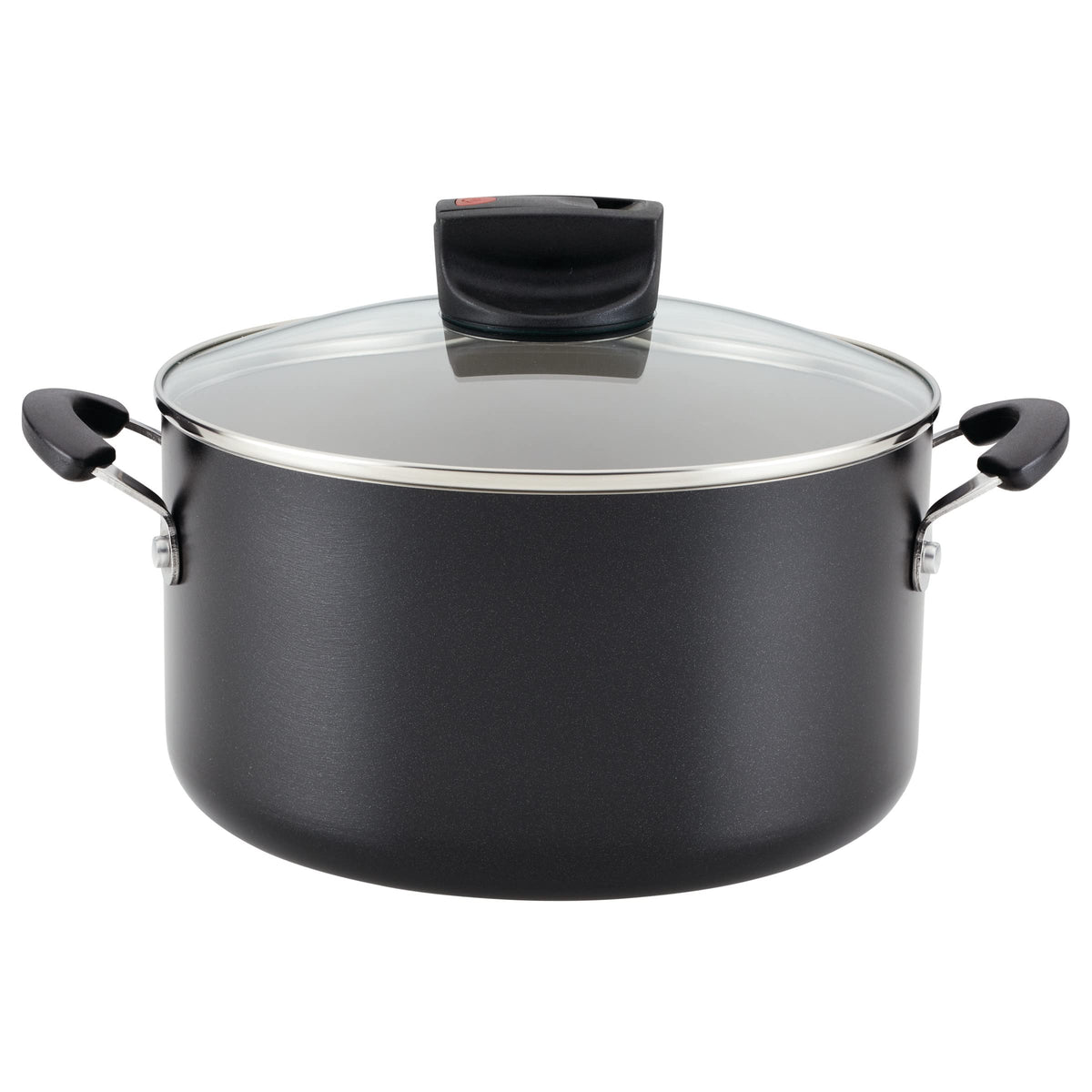 Nonstick Stock Pot with Lid, 6 Quart, Black D33835