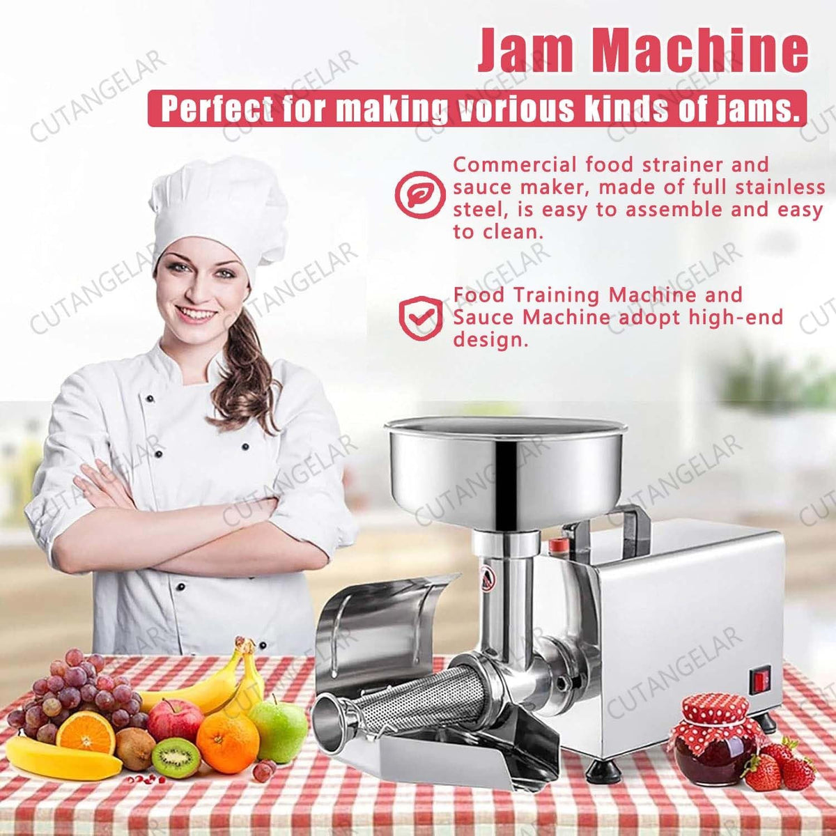 450W Large Capacity Stainless Steel Jam Machine I2698