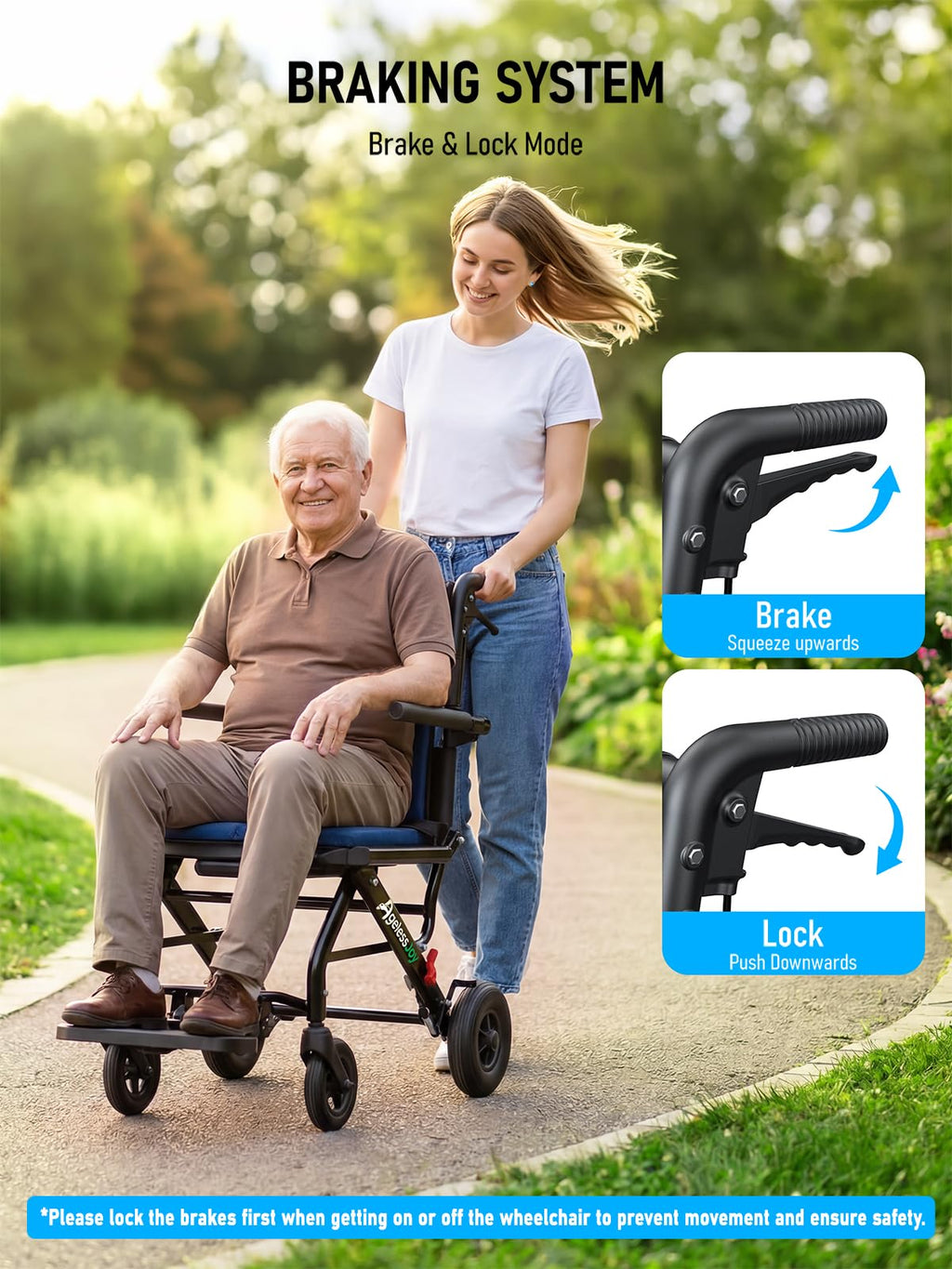 Blue Transport Wheelchair K607147