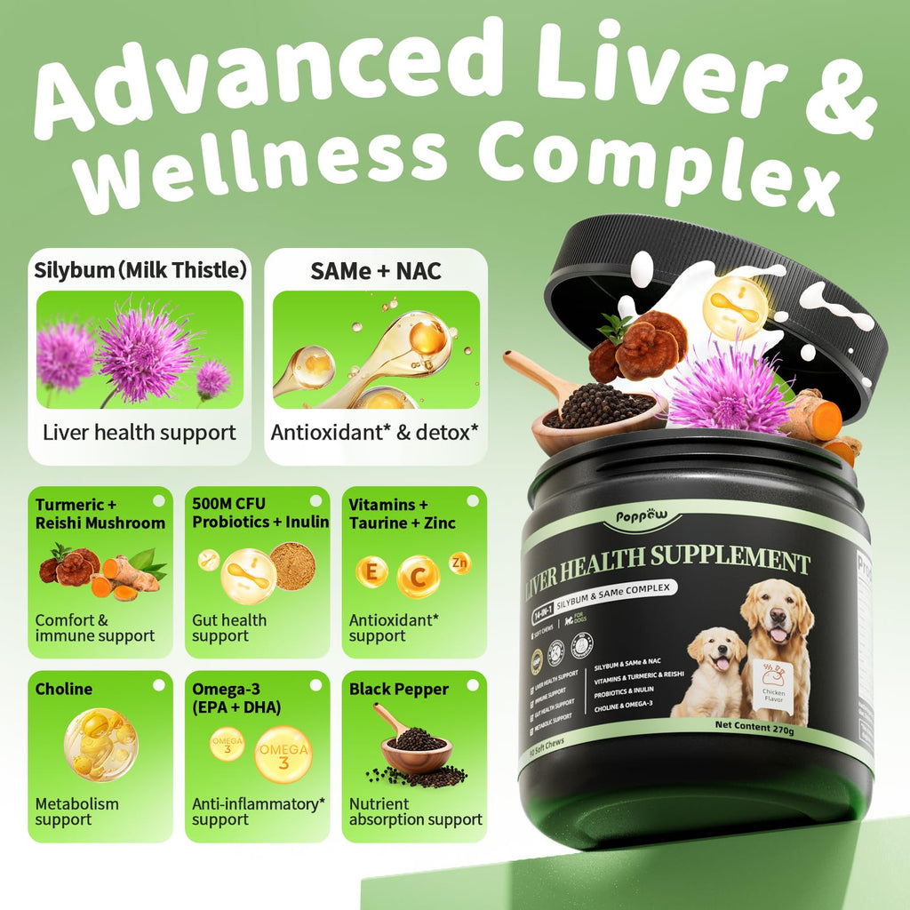Dog Liver Support Chews with Milk Thistle F659371