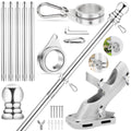 6 FT Stainless Steel Spinning Flag Pole B20586