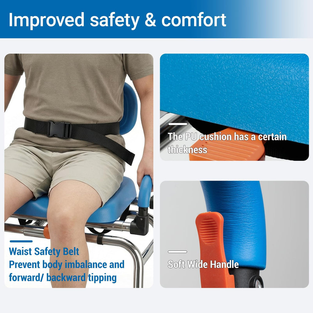 Sliding Shower Chair Tub Transfer Bench with 360° Swivel Seat G298