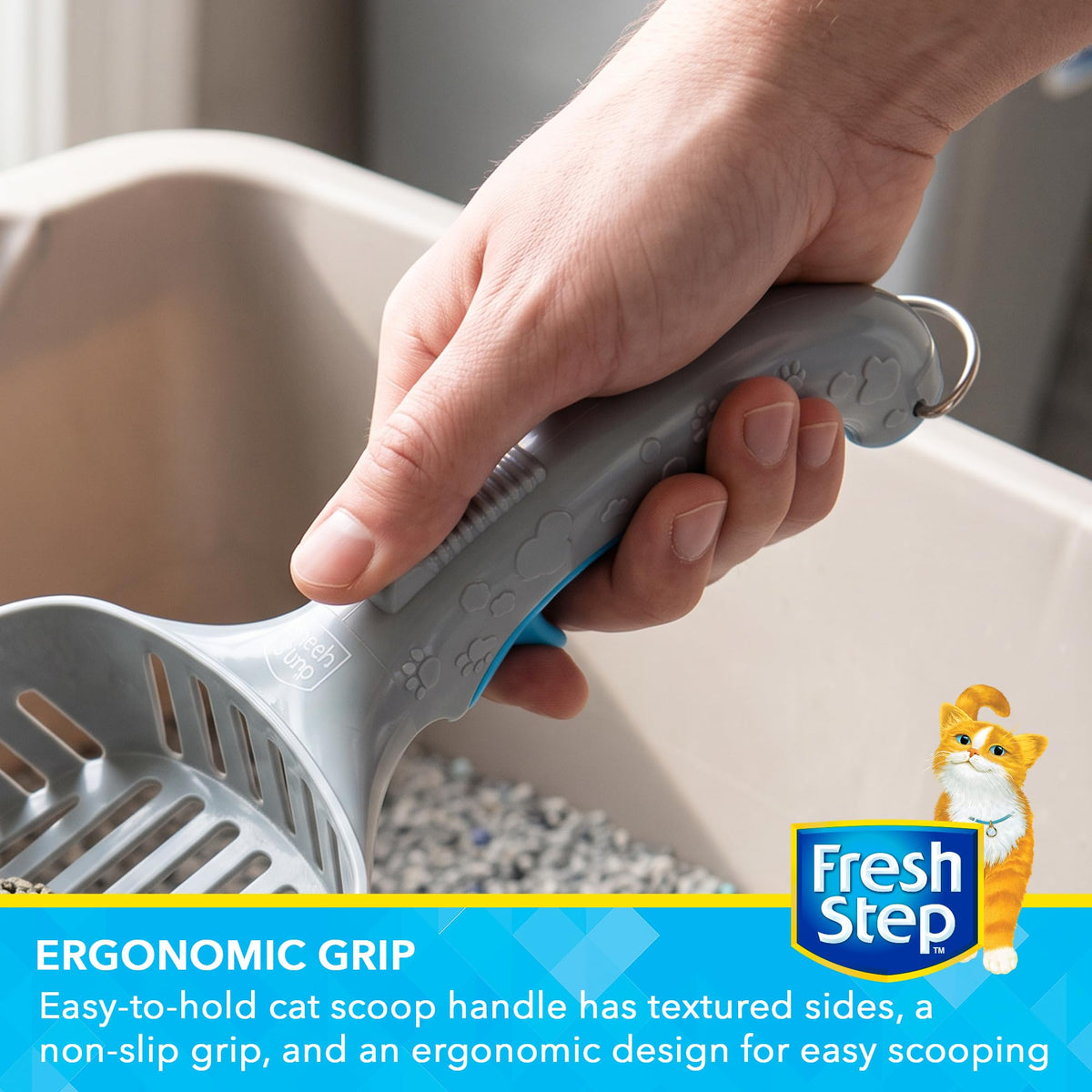 Cat Litter Scoop with Ergonomic Handle, 2-Pack D11494