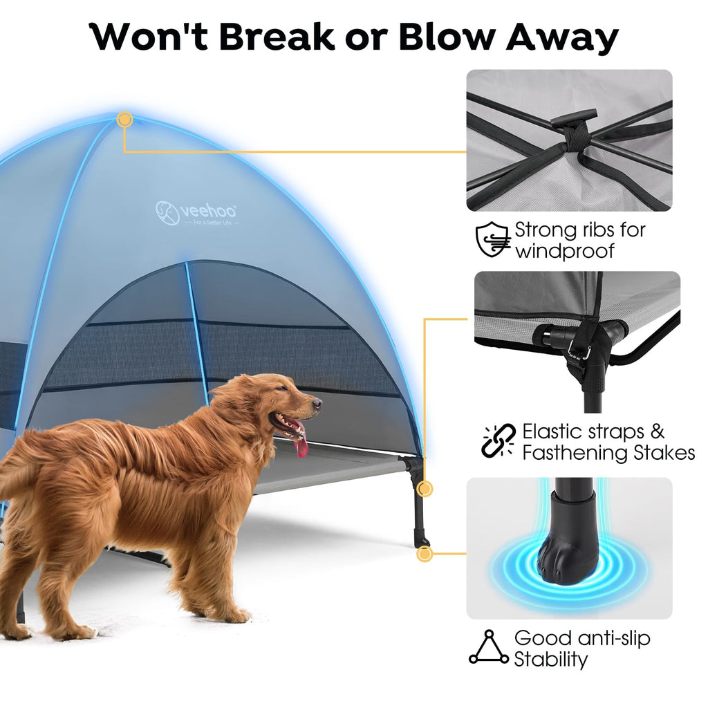 Elevated Outdoor Dog Bed with Canopy K735