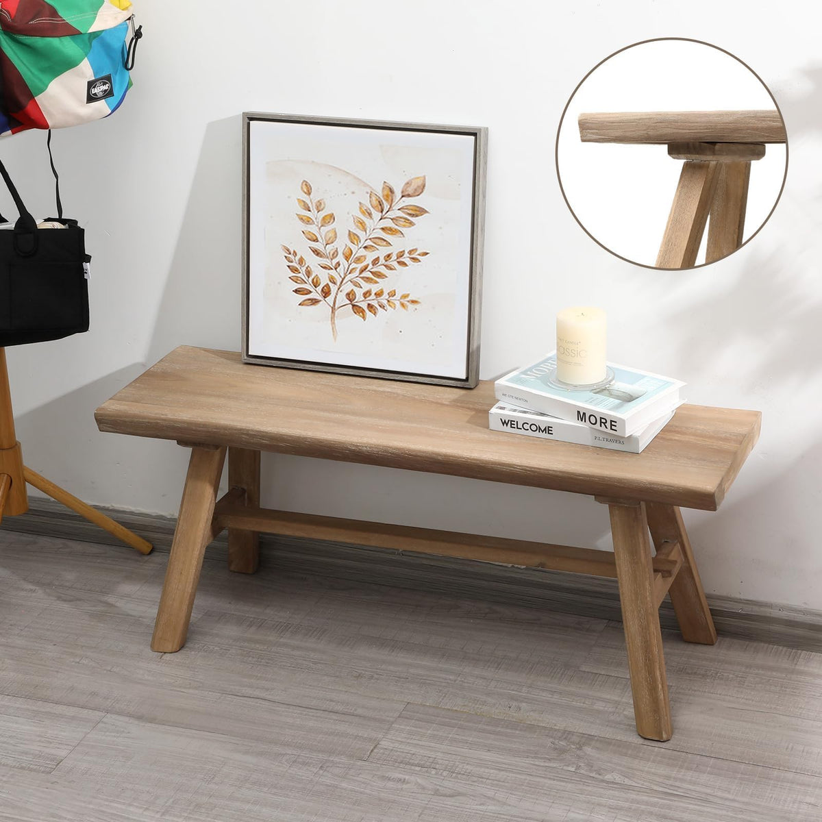 39" Solid Wood Bench W3541