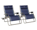 Oversized Zero Gravity Reclining Chair with Side Table, Blue 2 Pack Y20710