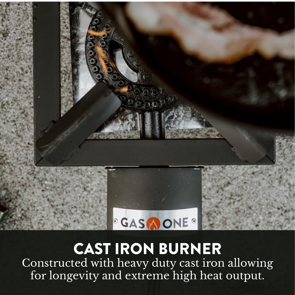 High Pressure Single Propane Burner with Heat Shield F951742