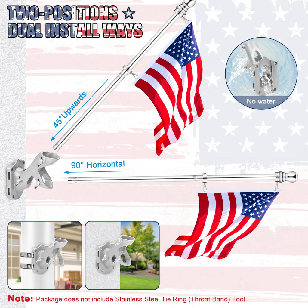 6 FT Stainless Steel Spinning Flag Pole B20586