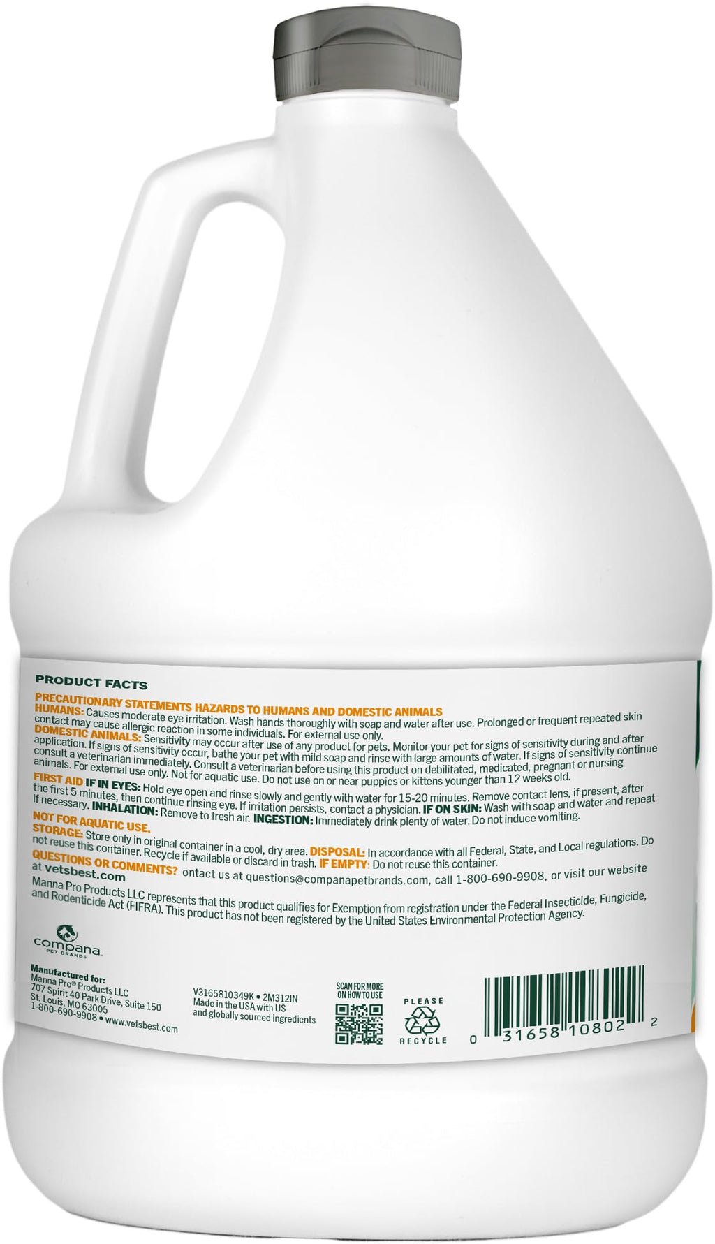Flea & Tick Mosquito Yard & Kennel Spray for Dogs, 32 oz K55613