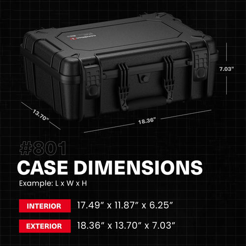 18" Medium Waterproof Hard Case With Foam, Orange B3515