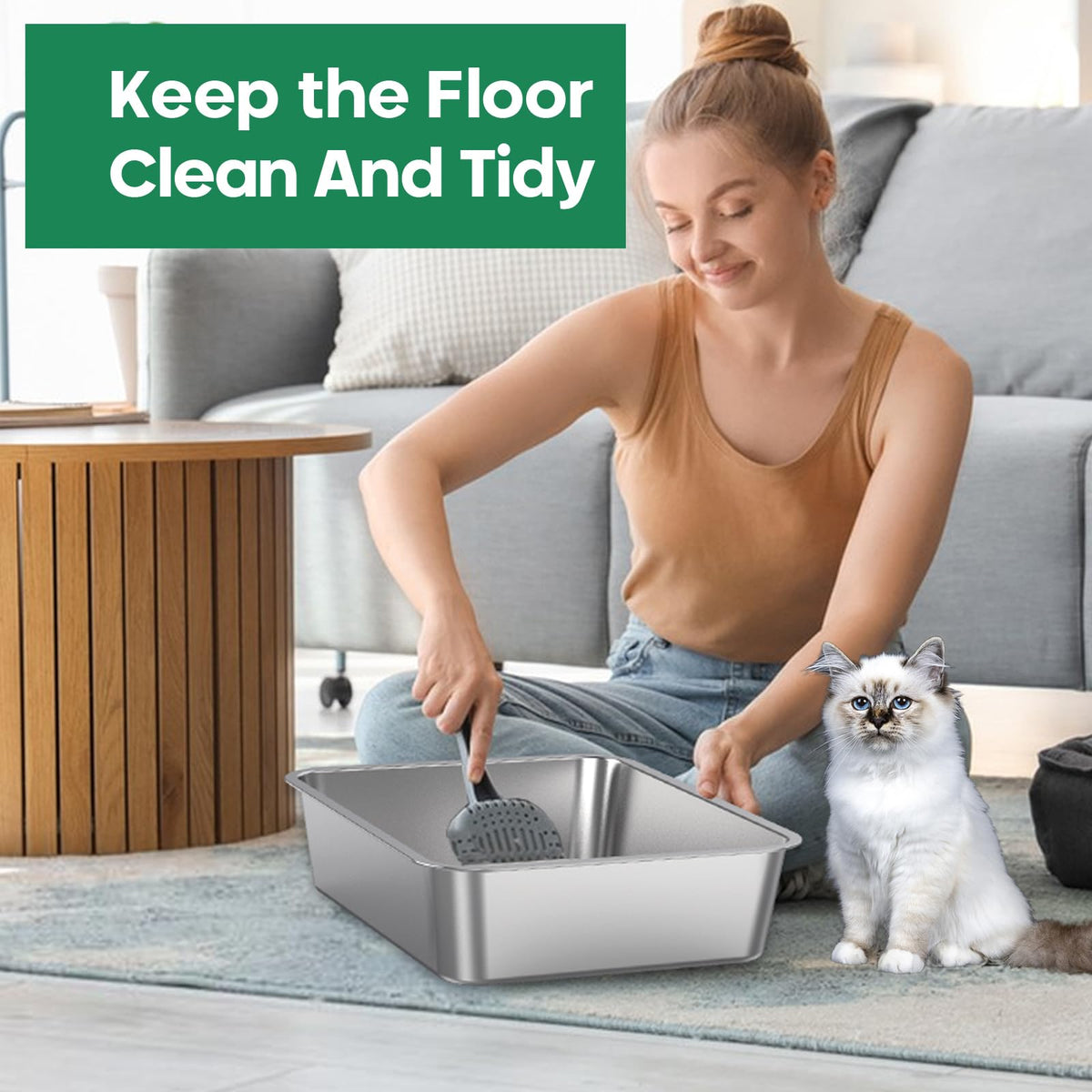 Stainless Steel Cat Litter Box Z2347