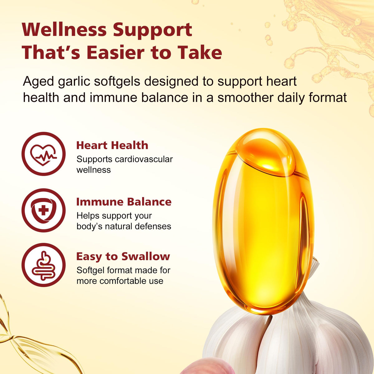 Odorless Garlic Extract 500 mg Softgels U3092
