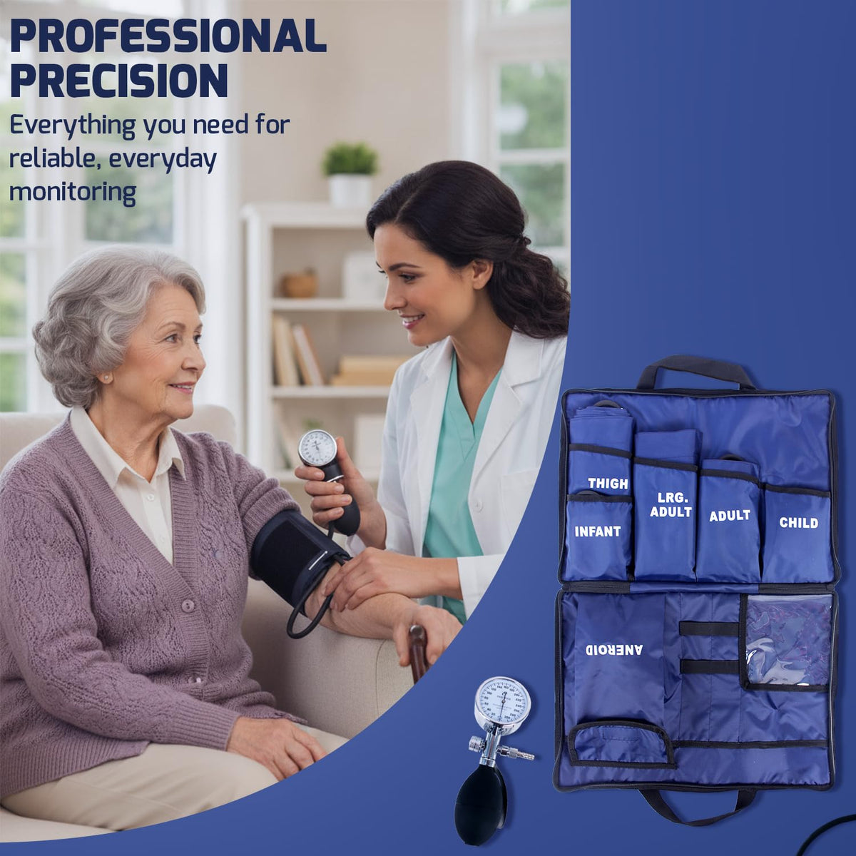 Manual Blood Pressure Monitor Set with 5 Cuffs F46246