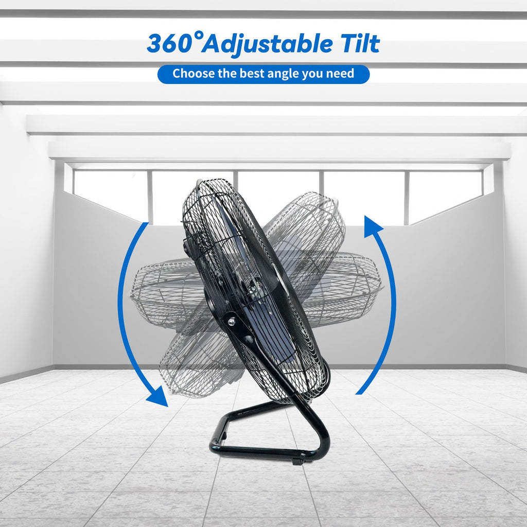 20 Inch High Velocity Floor Fan and 1500W Portable Electric Heater O6595