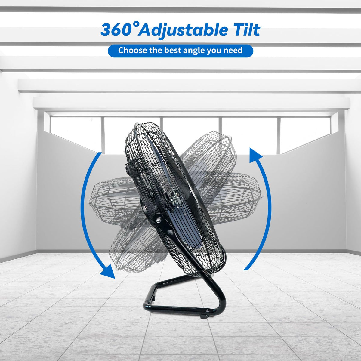 20 Inch High Velocity Floor Fan and 1500W Portable Electric Heater O6595