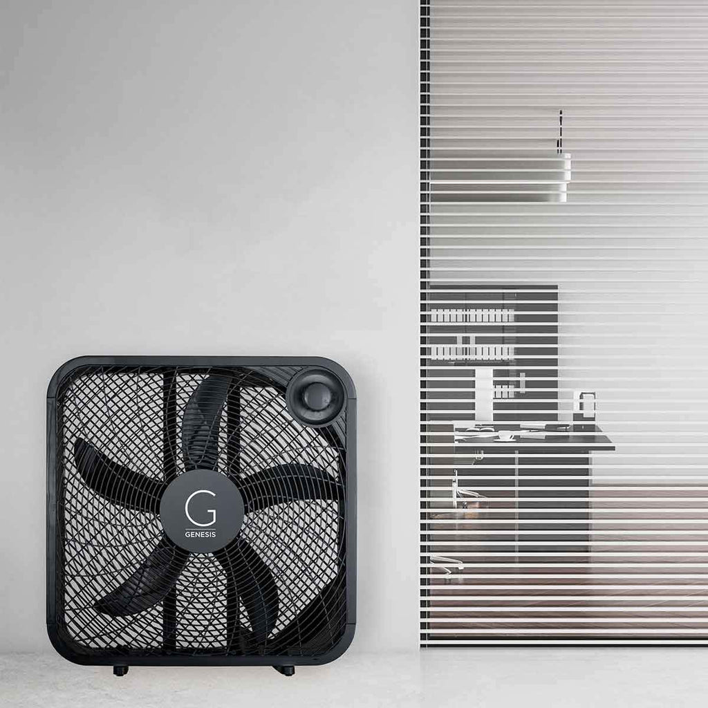 20" Box Fan, 3 Settings, Carry Handle, Black K47762