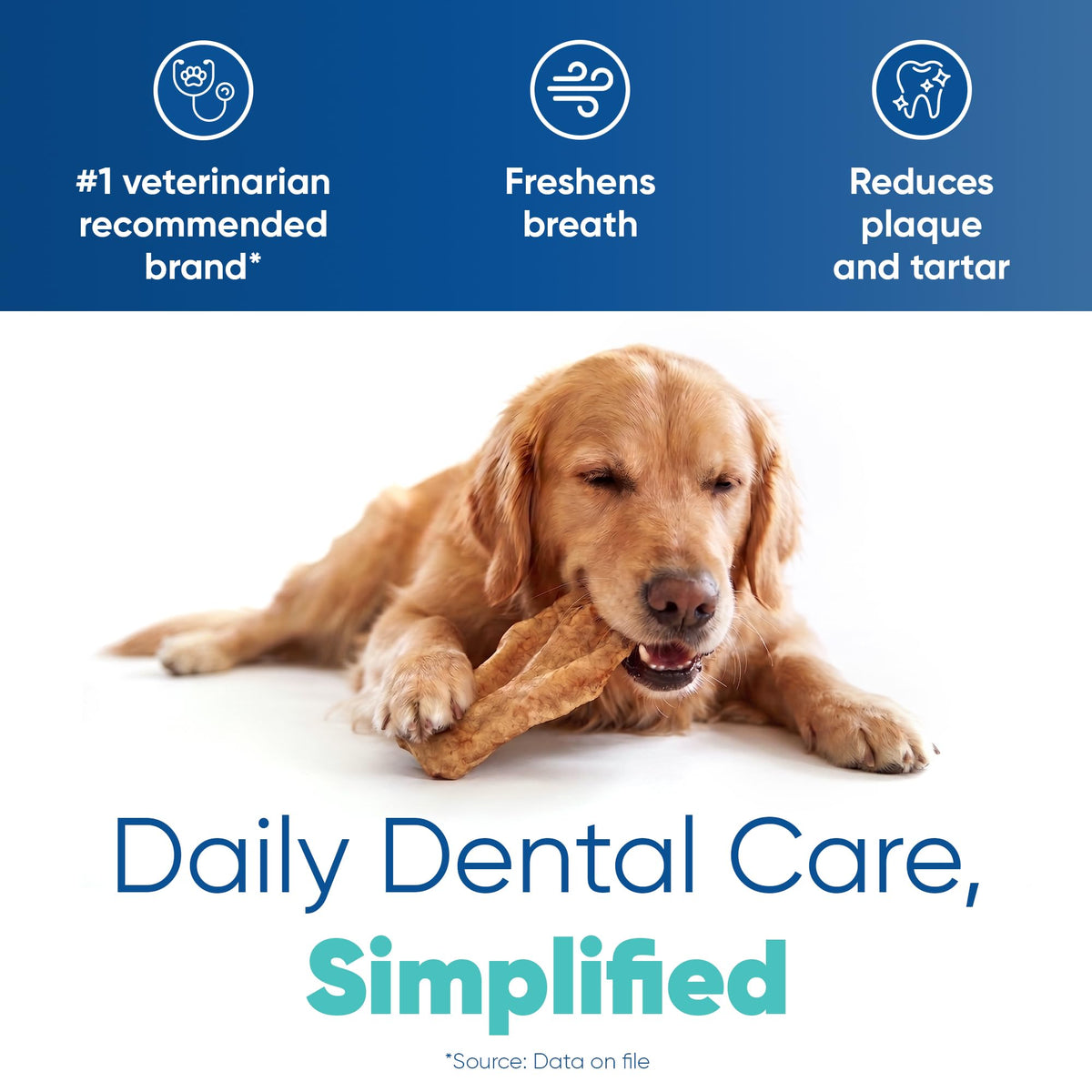 Large Tartar Control Enzymatic Oral Hygiene Chews for Dogs N5797