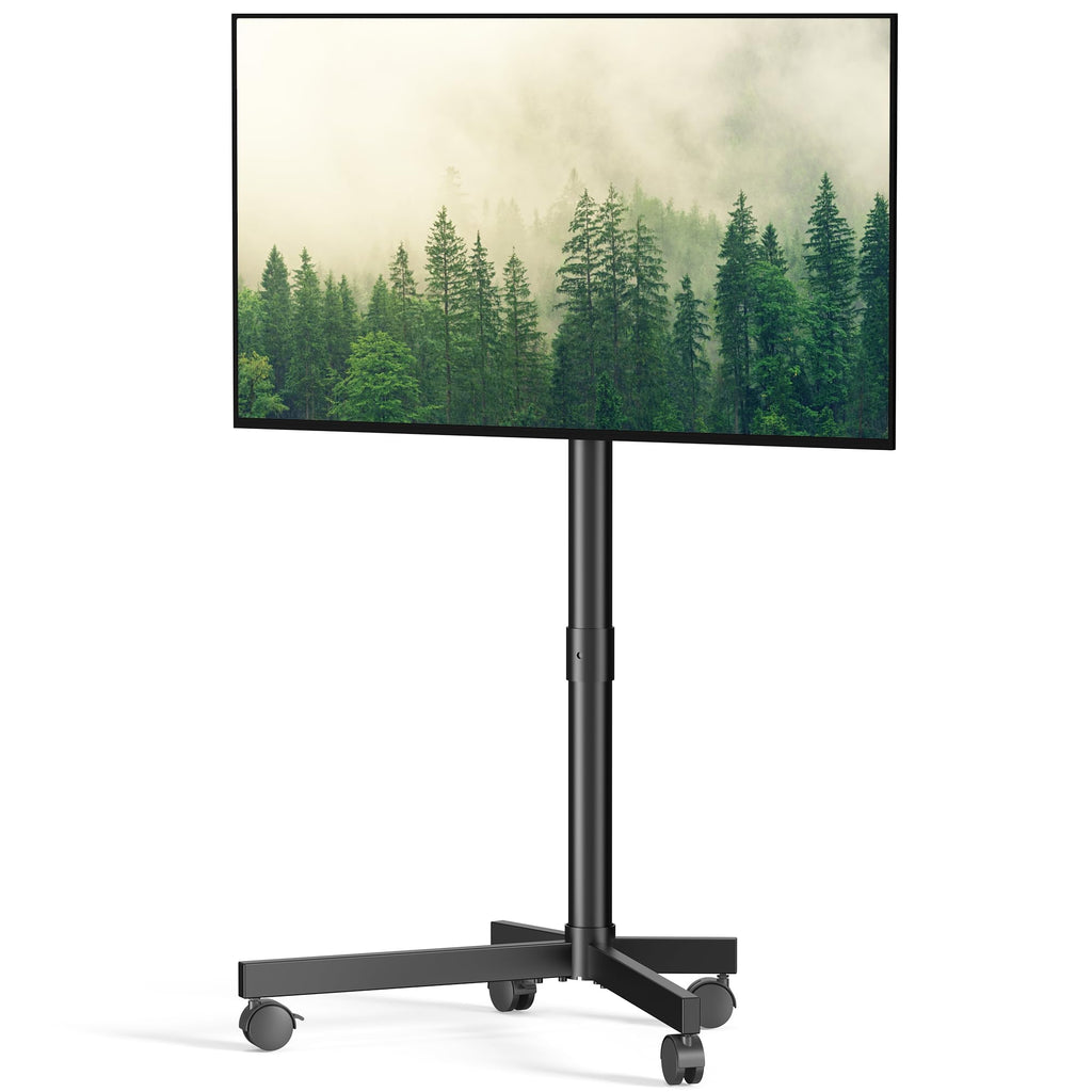 Rolling TV Stand with Locking Wheels, Black E773