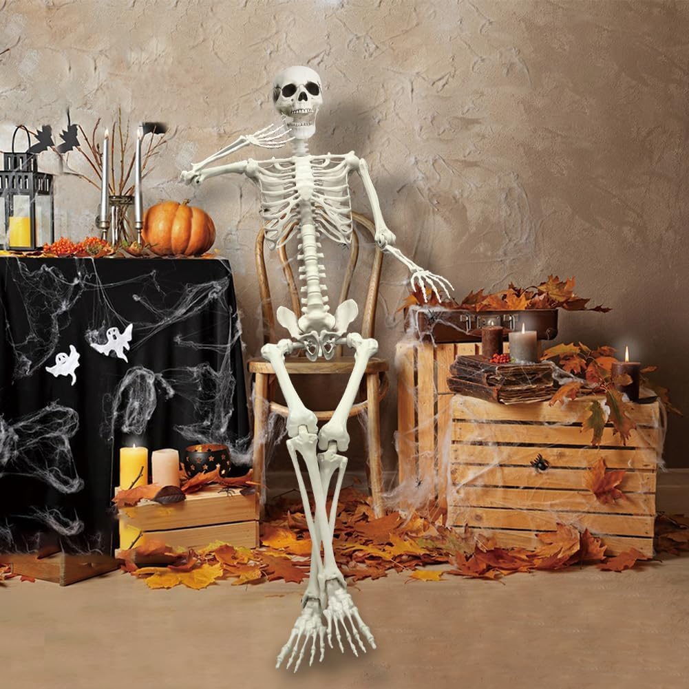 Full Size Poseable Plastic Skeleton E424061