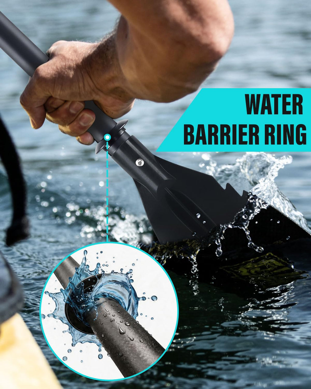 Kayak Paddles with Paddle Leash, 70in-97in Lightweight Paddling Blades V5503