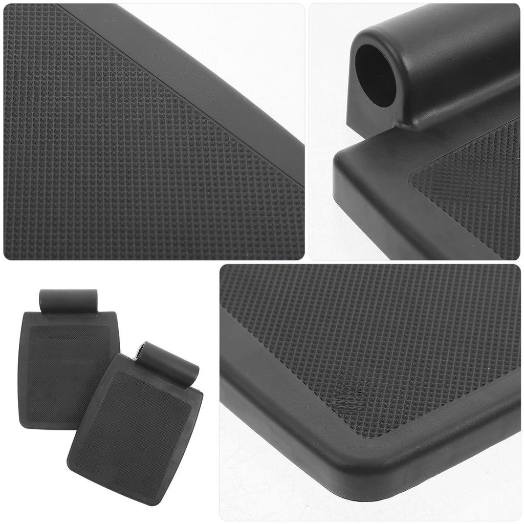 2pcs Black Non-Slip Wheelchair Footrest Replacement Pads D560
