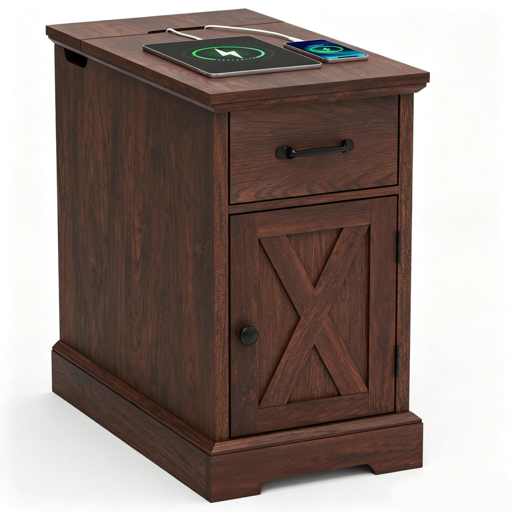23.6'' Narrow End Table with Charging Station B47584