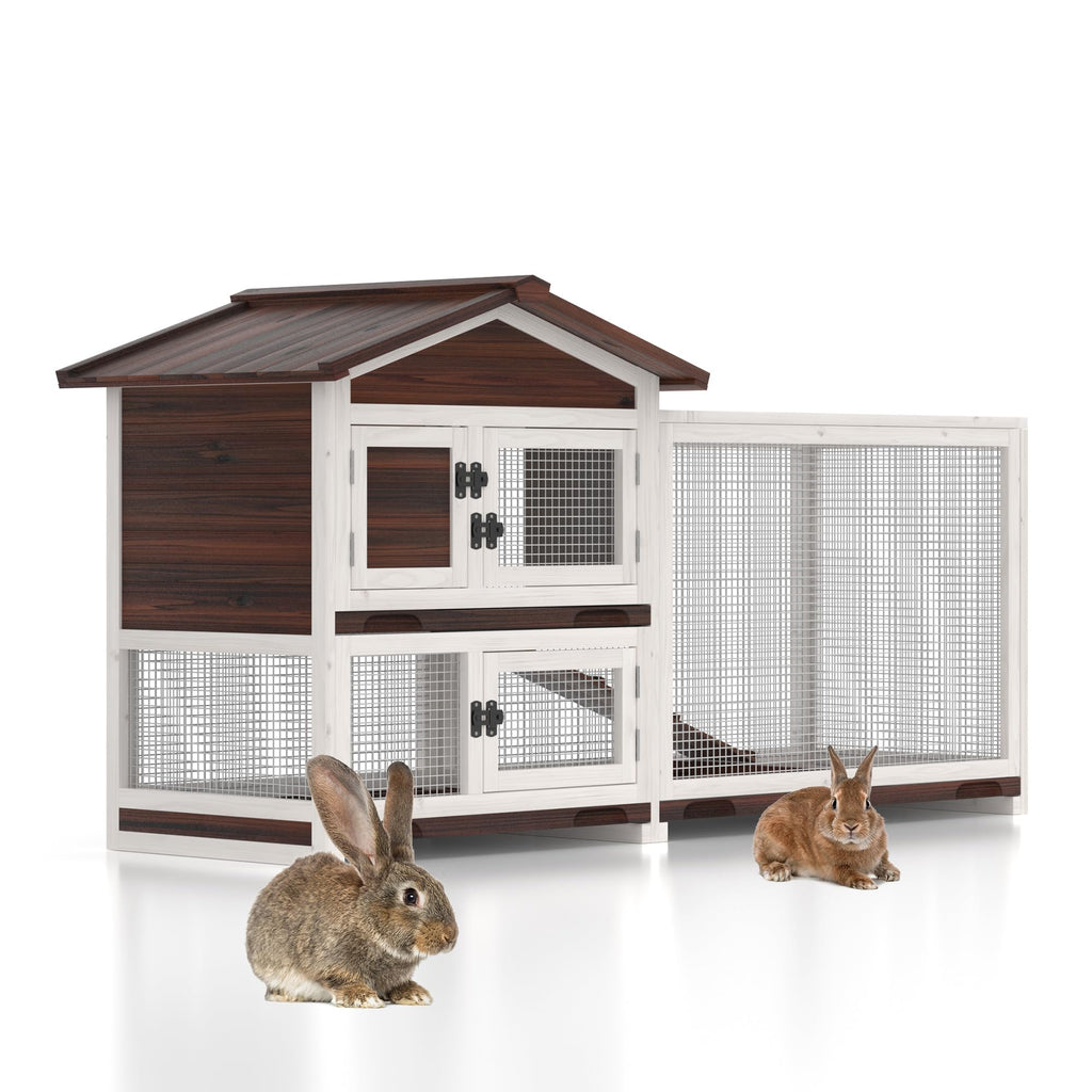 60" Wooden Rabbit Hutch K676088