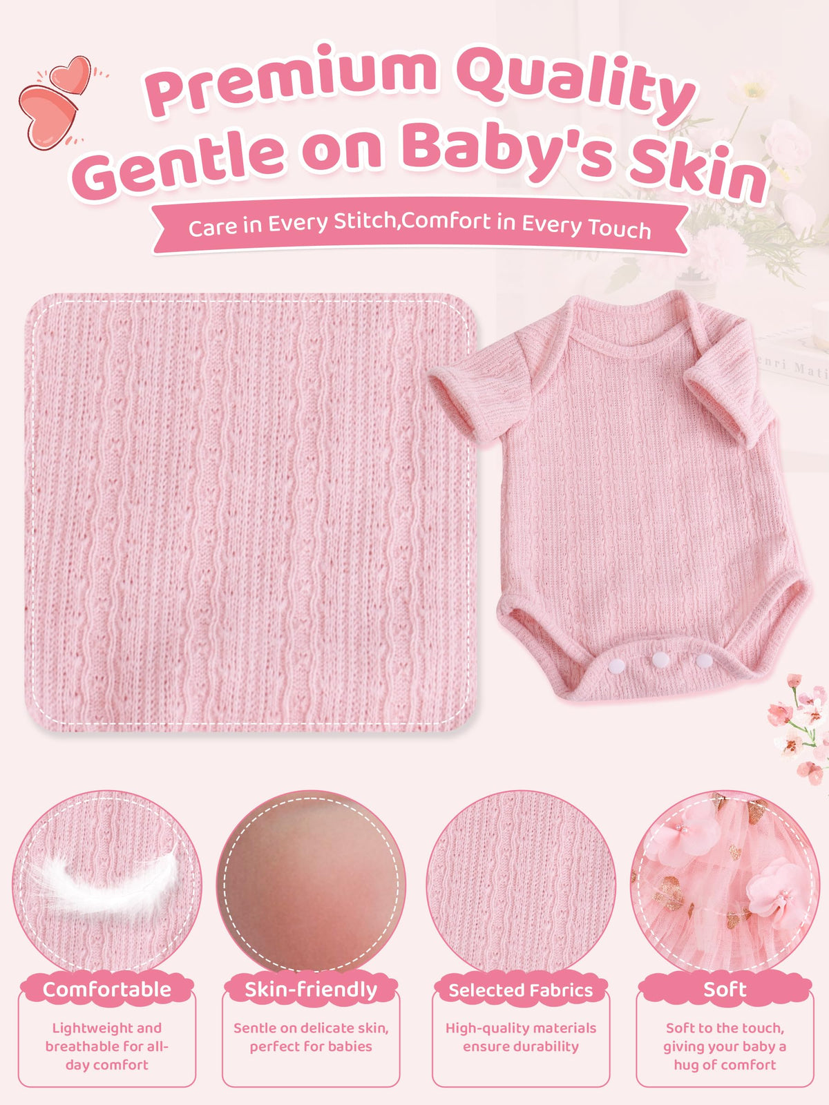 Pink Baby Doll Clothes 17-20 Inches V57297