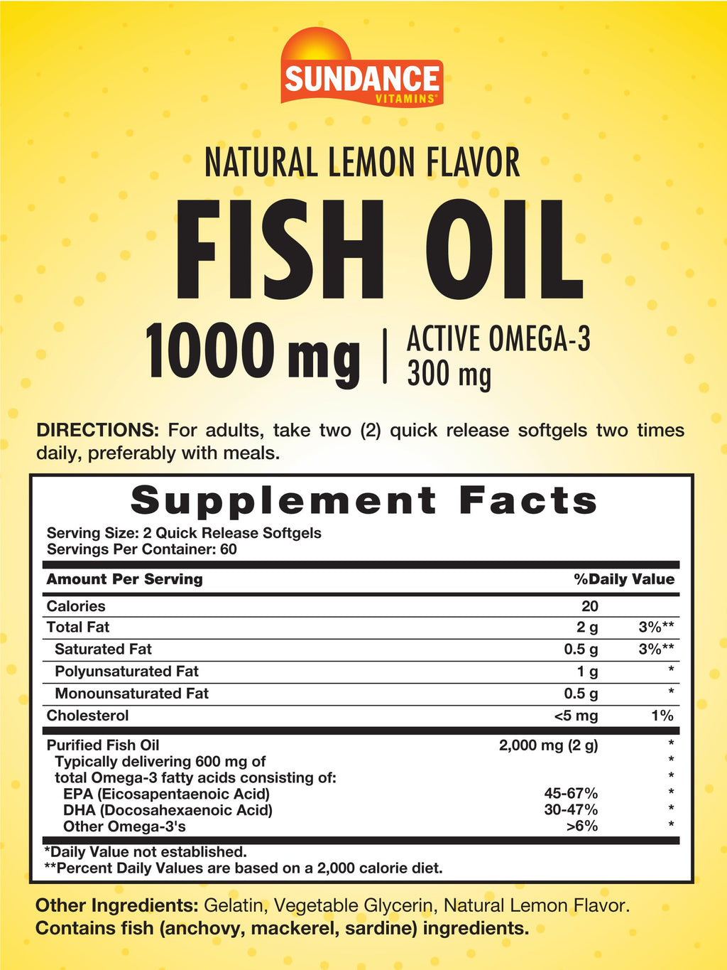 Fish Oil Softgels 1000mg 120 Count N196222