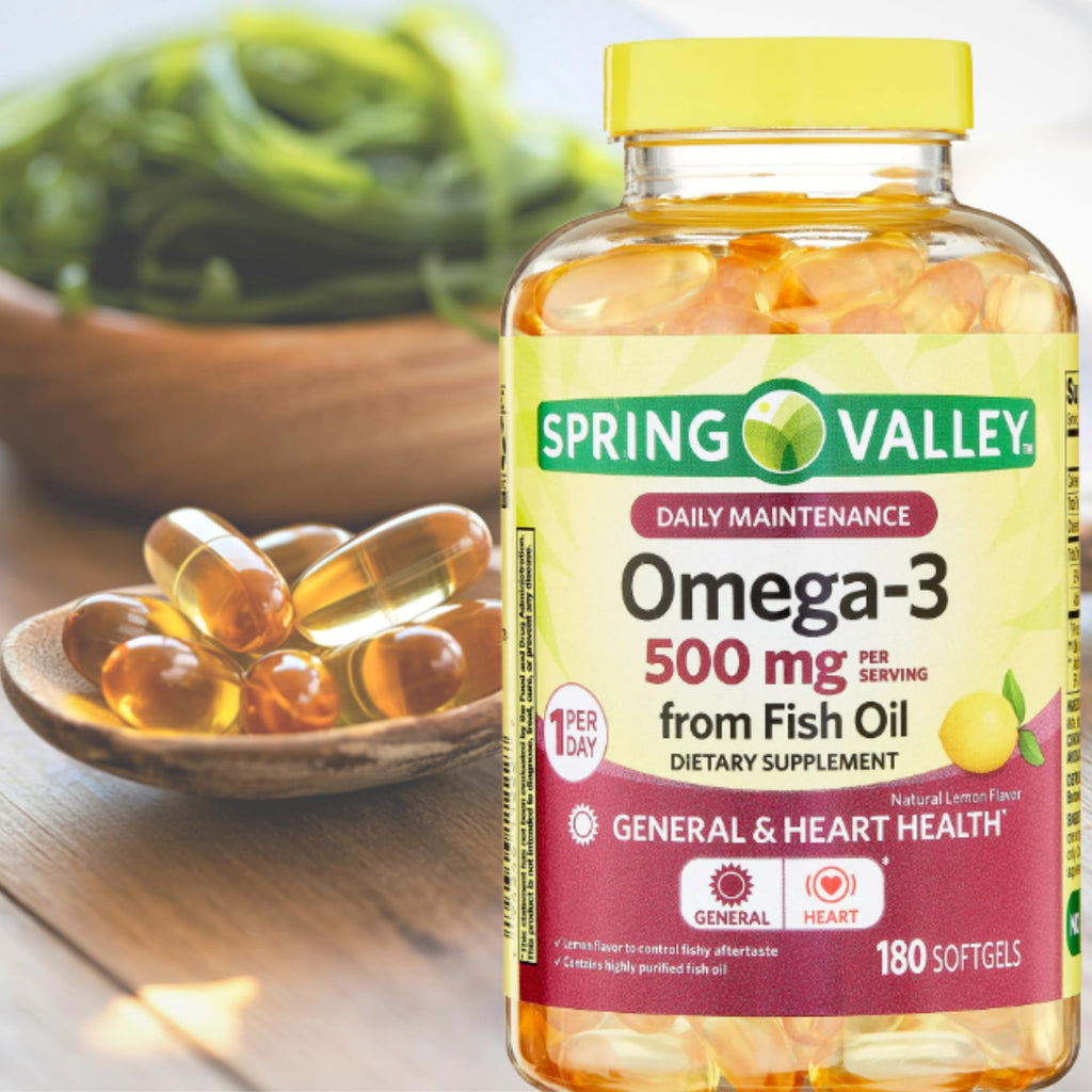 Omega 3 500mg 180 Softgels Fish Oil Dietary Supplements I14713