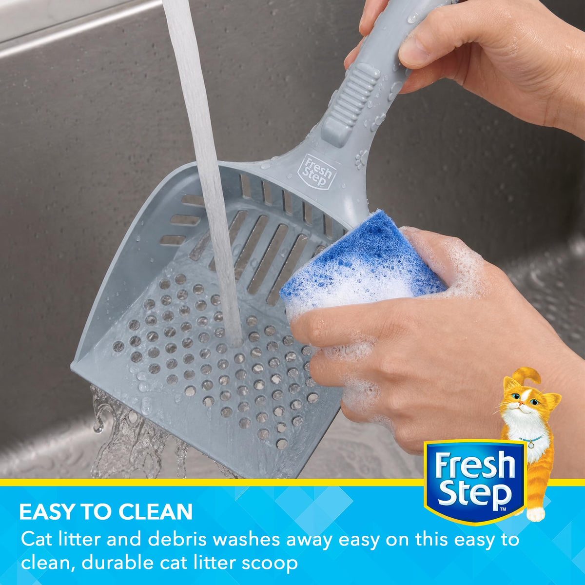 Cat Litter Scoop with Ergonomic Handle, 2-Pack D11494