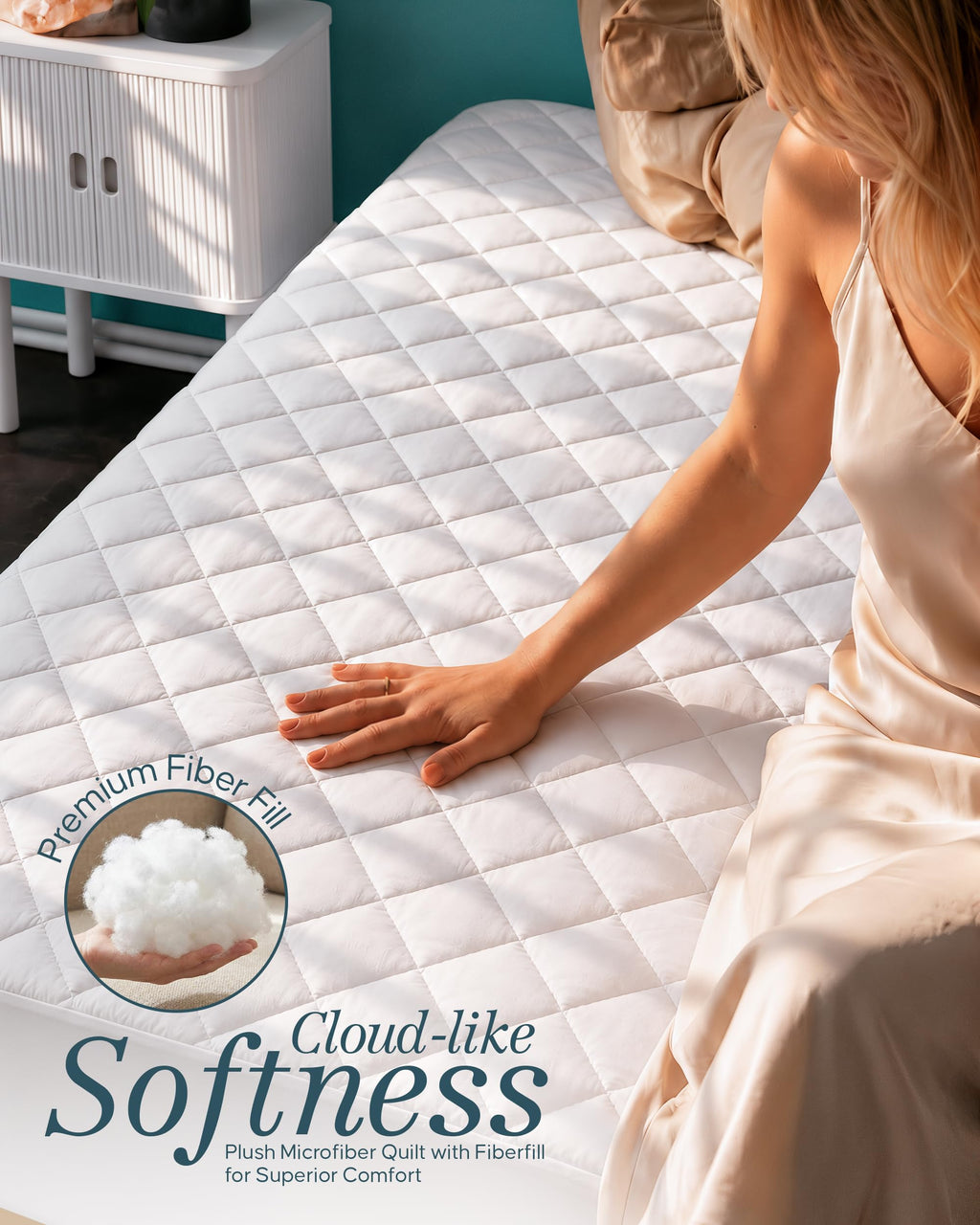 Quilted Mattress Pad with 16" Deep Pocket A457344