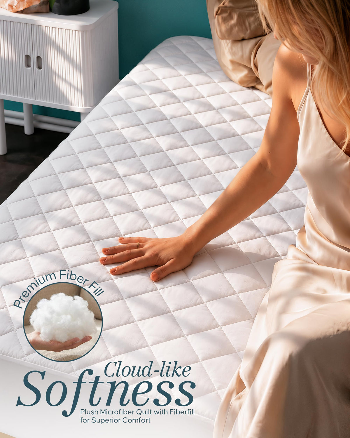 Quilted Mattress Pad with 16" Deep Pocket A457344