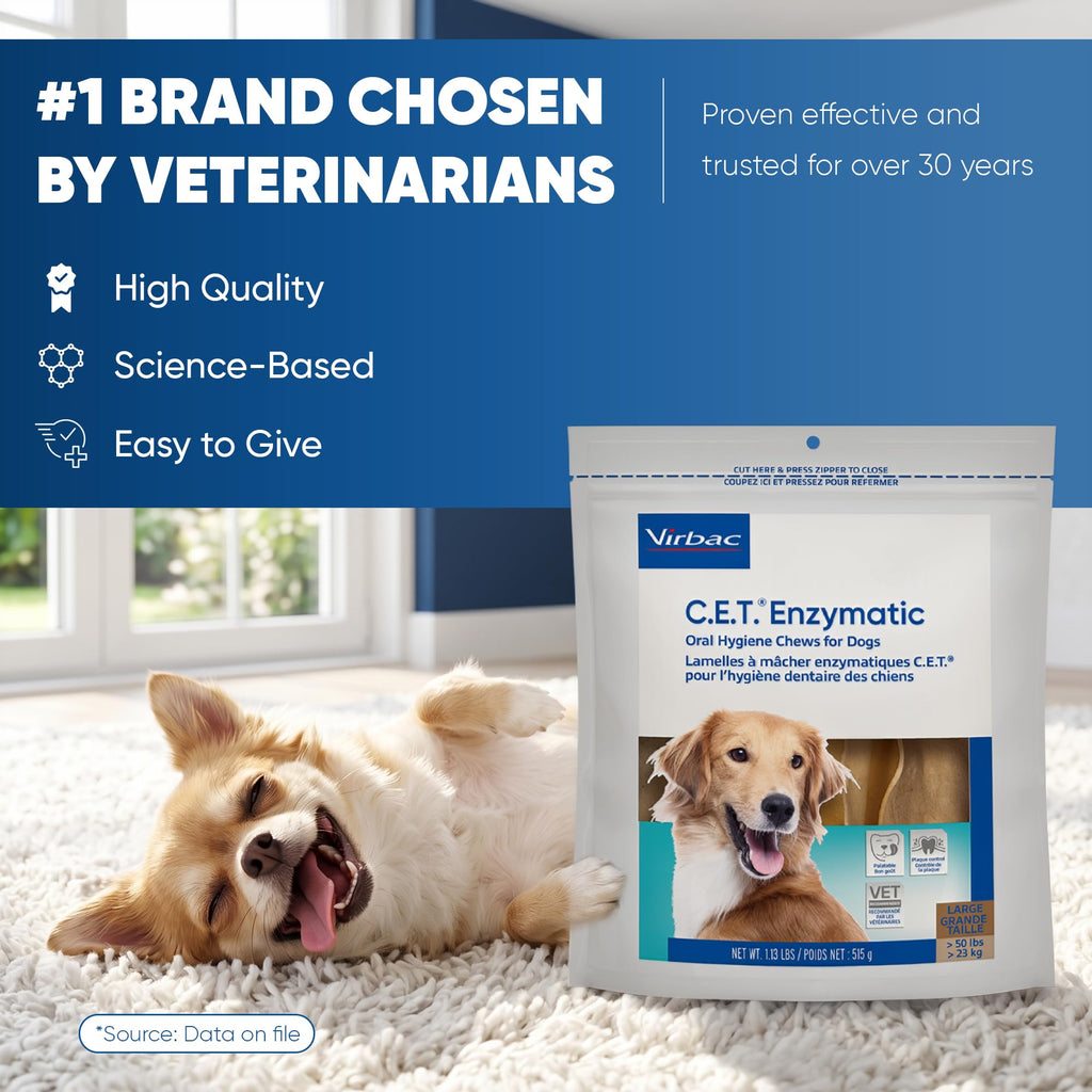 Large Tartar Control Enzymatic Oral Hygiene Chews for Dogs N5797