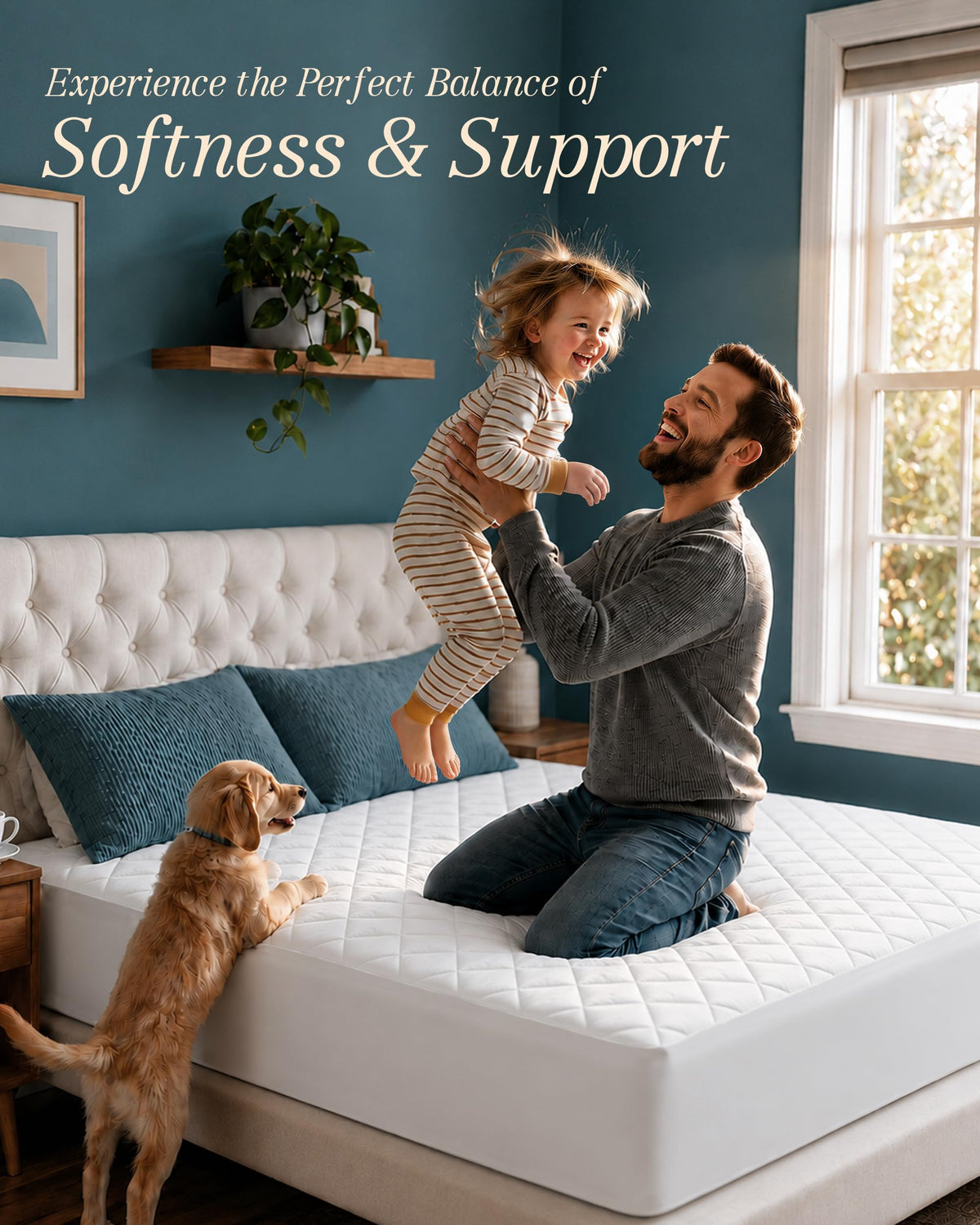 Quilted Mattress Pad with 16" Deep Pocket A457344